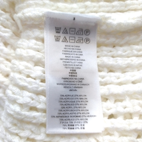 MMK Michael Kors Women XL Vanilla Girl Boxy Beachy Open Knit Sweater - Picture 6 of 7